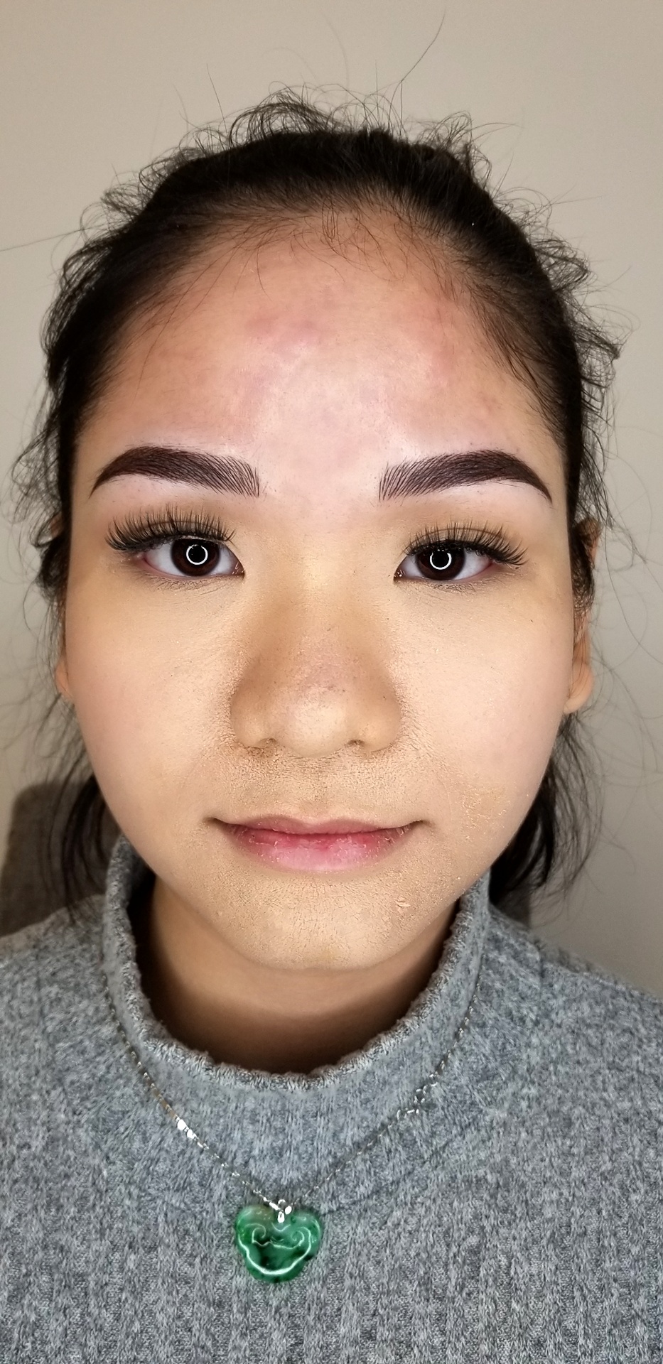 Powder brow before & after
